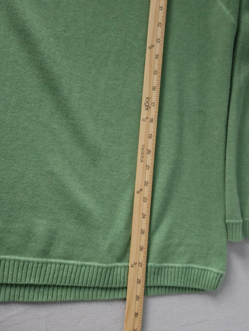 Tommy Bahama Sweater Mens XL Green V-Neck 100% Cotton Knit Pullover Vintage